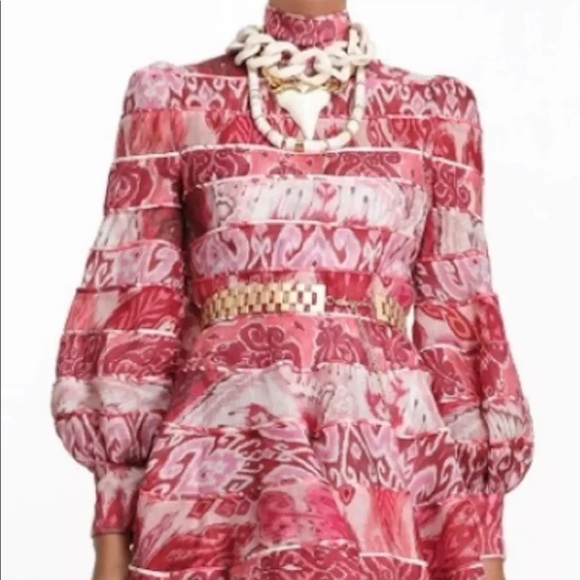 SOLD! ZIMMERMANN Wavelength Linen Silk-blend Dress - Picture 3 of 12